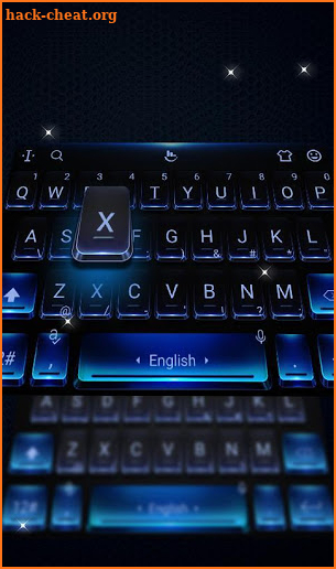 Black Blue Metal Keyboard Theme screenshot