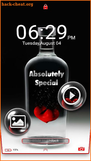 Black Bottle Launcher Theme screenshot