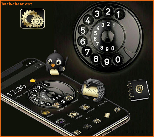 Black Business Delicate Telephone Theme screenshot