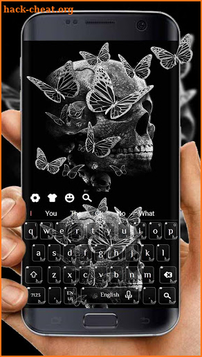 Black Butterfly Skull Keyboard screenshot