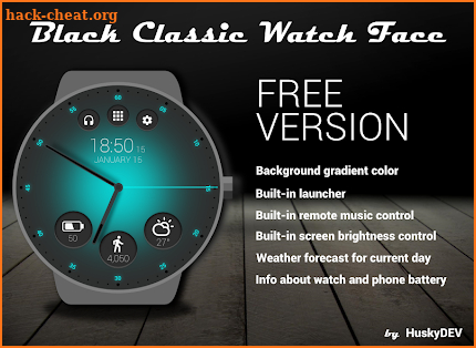Black Classic Watch Face screenshot