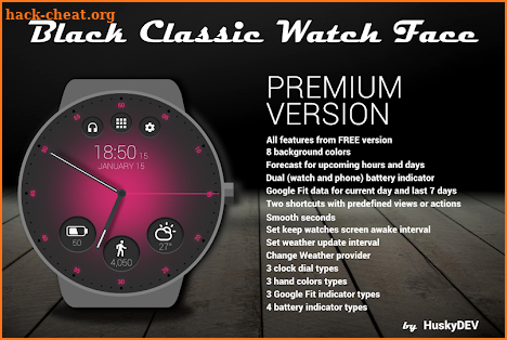 Black Classic Watch Face screenshot