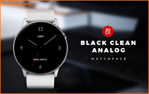 Black Clean Analog Watch Face screenshot