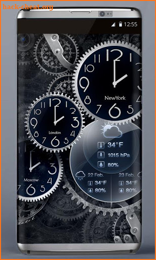 Black Clock Live Wallpaper HD screenshot