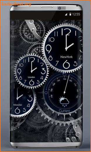 Black Clock Live Wallpaper HD screenshot