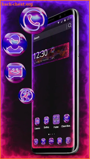 Black Colorful Neon Light Theme screenshot