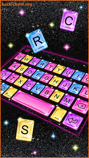 Black Crystal Color Keyboard Background screenshot