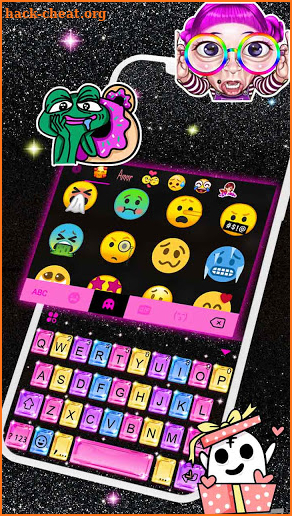 Black Crystal Color Keyboard Background screenshot
