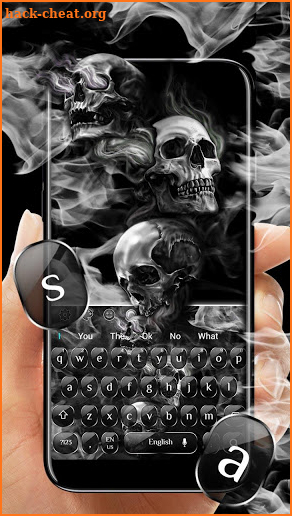 Black Death Reaper Skull Keyboard Theme screenshot