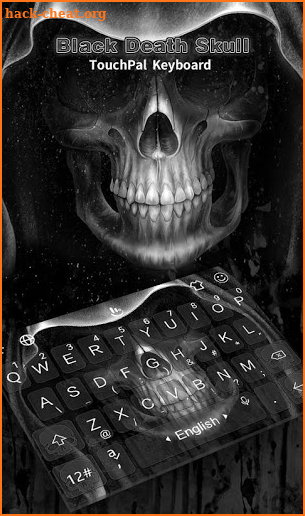Black Death Skull Keyboard Theme screenshot