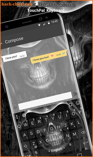Black Death Skull Keyboard Theme screenshot