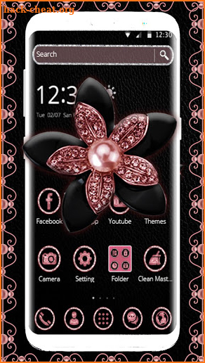 Black Diamond Flower Theme screenshot