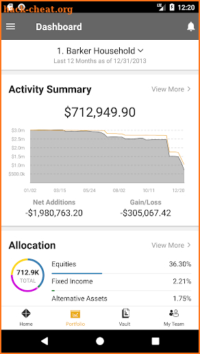 Black Diamond Wealth Platform screenshot