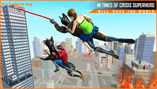 Black Dog Rope Superhero Robbery Crime City Rescue screenshot