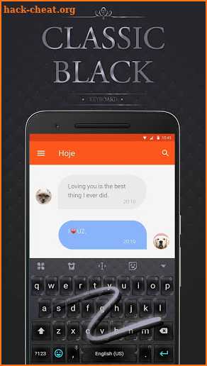 Black Emoji Keyboard Theme screenshot