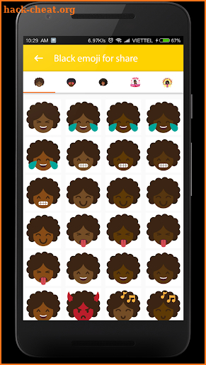 Black Emoji Phone for Share (emoji,stickers,icons) screenshot