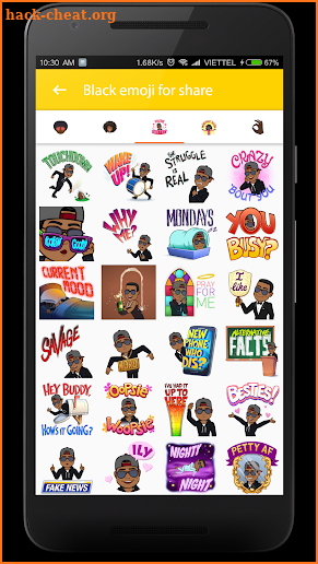 Black Emoji Phone for Share (emoji,stickers,icons) screenshot