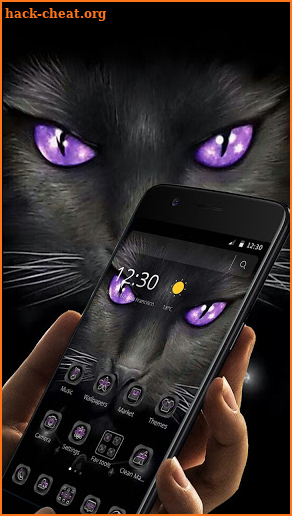 Black Evil Cat Dark Theme screenshot