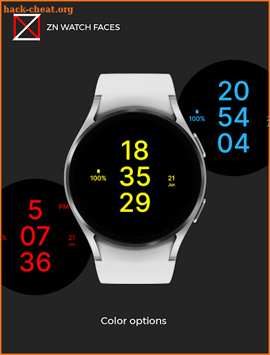 Black Flat Watch Face screenshot