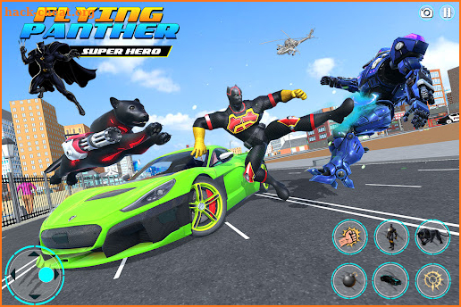 Black Flying Panther SuperHero City Rescue Mission screenshot