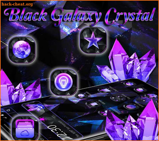 Black Galaxy Crystal Theme screenshot
