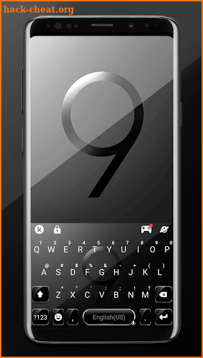 Black Galaxy S9 Keyboard Theme screenshot
