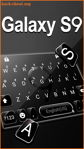 Black Galaxy S9 Keyboard Theme screenshot