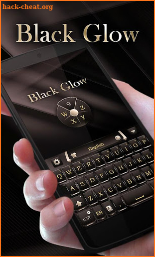 Black Glow GO Keyboard Theme screenshot