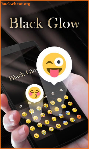 Black Glow GO Keyboard Theme screenshot