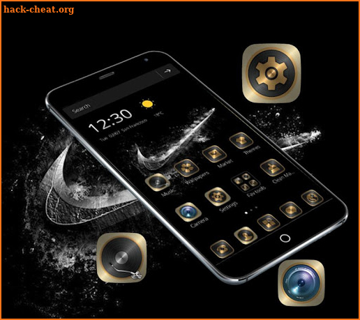 Black Gold Check Mark Theme screenshot