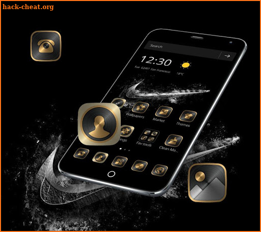 Black Gold Check Mark Theme screenshot