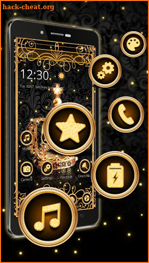 Black Gold Crown Theme screenshot