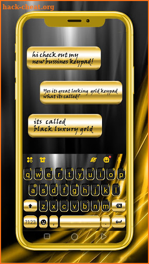 Black Gold Luxury Keyboard Theme screenshot