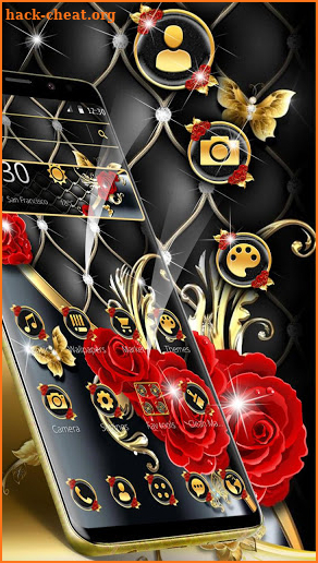 Black Gold Luxury Rose Theme screenshot