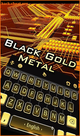 Black Gold Metal Keyboard Theme screenshot