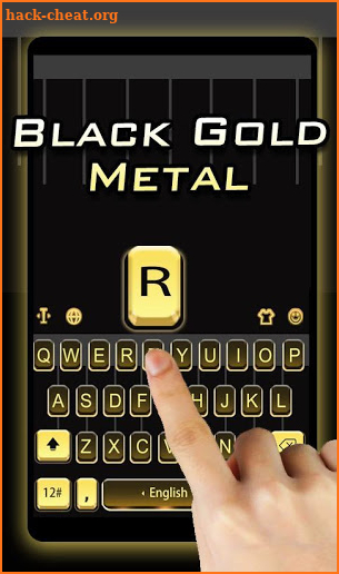 Black Gold Metal Keyboard Theme screenshot