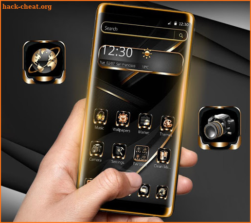 Black Golden Bright Business Theme screenshot