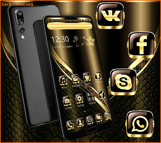 Black Golden Brown Theme screenshot