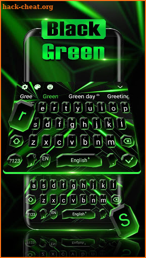 Black Green Crystal Keyboard screenshot
