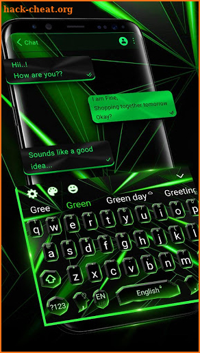 Black Green Crystal Keyboard screenshot