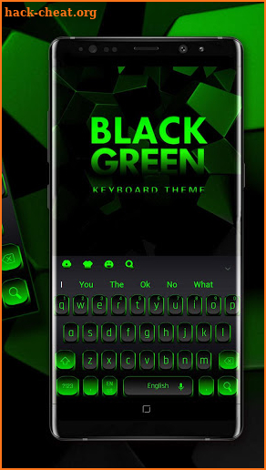 Black Green Simple Keyboard screenshot