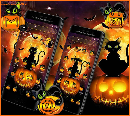 Black Halloween Cat Theme screenshot