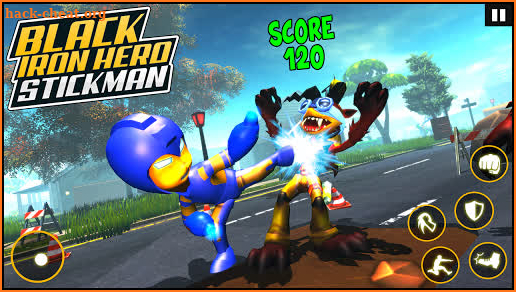 Black Iron Hero : Stickman Rope Hero fighting game screenshot