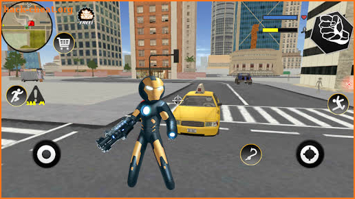 Black Iron Stickman Rope Hero Crime Gangstar screenshot