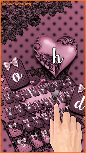 Black Lace Heart Keyboard screenshot
