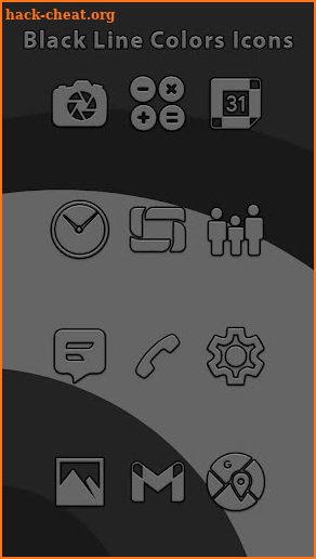 Black Line Gray - Frameless Icons screenshot