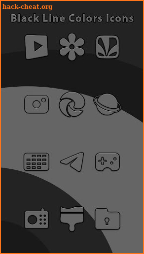 Black Line Gray - Frameless Icons screenshot