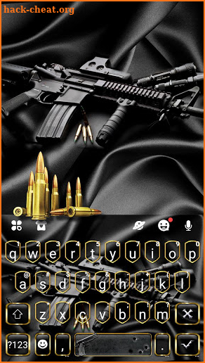 Black Machine Gun Keyboard Theme screenshot