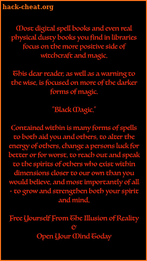 Black Magic Free Spells Book screenshot
