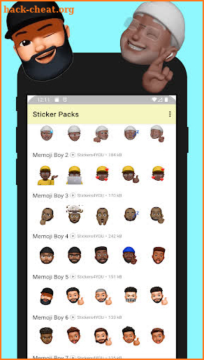 Black Memoji Stickers screenshot